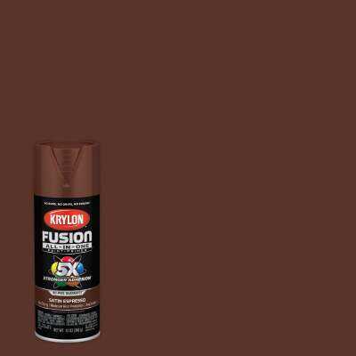 Krylon Fusion All-In-One Satin Spray Paint & Primer, Espresso