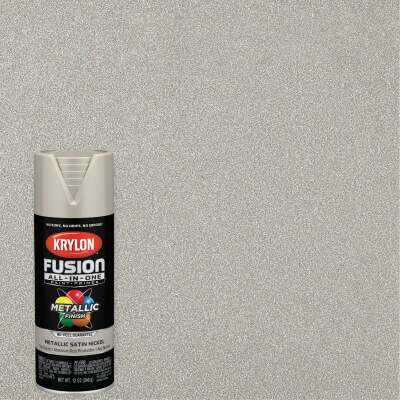 Krylon Fusion All-In-One Metallic Spray Paint & Primer, Satin Nickel