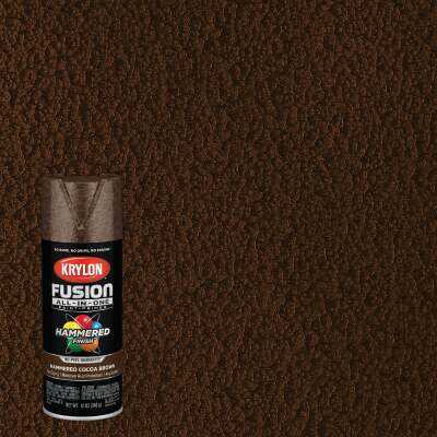 Krylon Fusion All-In-One Hammered Spray Paint & Primer, Cocoa Brown