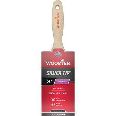 Wooster SILVER TIP 3 In. Flat Wall Varnish And Paint Brush